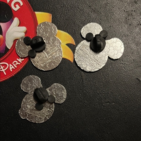 Disney Minnie Mouse Emoji Pin Set - Black, Red, and Pink - Picture 2 of 2